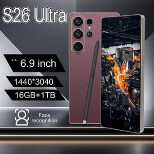 S26 Ultra Smartphone Business 6.9 <span class=keywords><strong>Pollici</strong></span> 5G 16GB+1TB Fotocamera 108MP 10 Core Android 15 Dual SIM Sblocco Facciale Mercato Globale - Product Image 1