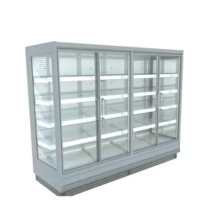 12FT Commercial Supermarket Refrigerator Glass Door Chiller Multideck Cabinet for display drinks