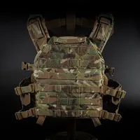 Chaleco de Caza de Talla Completa con Liberación Rápida, Cinturón Ajustable, Equipo Táctico de Entrenamiento, Portaplacas MOLLE, Completamente de Nailon