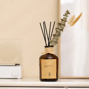 Diffuseur de roseaux en verre de luxe AIKUN, coffret cadeau avec logo personnalisé, sans BPA et écologique pour les studios de yoga et les espaces de méditation - Product Image 3