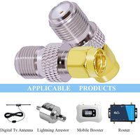 Adaptador coaxial SMA macho a F hembra conector coaxial RF para antenas de Radio Digital FM/AM/DAB transmisión Radio TV Cámara WiFi