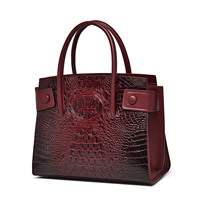 Sac fourre-tout de luxe en similicuir croco pour femme, grande capacité, sac à main de travail, compatible iPad 9,7 pouces, sac à bandoulière en cuir PU avec fermeture éclair