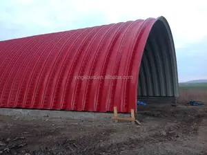 LS1250-800 tetto curvo che forma il tetto della capriata dell'arco dell'hangar degli aerei della macchina