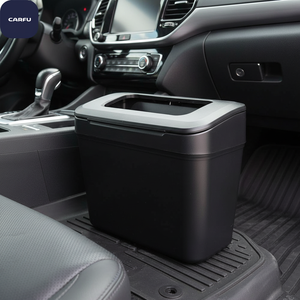 Auto Storage Pocket Washable PP Material Car Van Dust Trash Rubbish Garbage Bin with Lid Car Organizers - Product Image 3