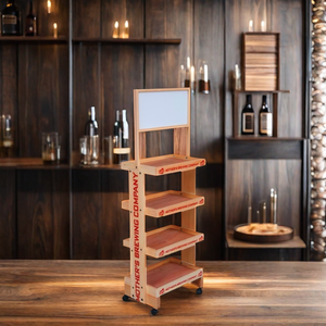 Bằng gỗ đa-khe Kệ hiển thị, phong cách gỗ tổ chức đứng, hoàn hảo cho trang trí nội thất và cửa hàng hiển thị - Product Image 1