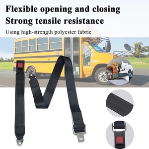 Sabuk Pengaman Universal Cocok untuk Kebanyakan Kursi Depan/Belakang Golf Cart, Kit Sabuk Pengaman <span class=keywords><strong>2</strong></span> Titik yang Dapat Disesuaikan, Hitam - Product Image 2