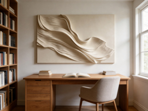 Opera d'<span class=keywords><strong>Arte</strong></span> Originale Wabi Sabi Minimalista Astratta 3D Testurizzata Fatta a Mano di Grandi Dimensioni Completamente Personalizzabile per Decorazione Murale del Soggiorno - Product Image 4
