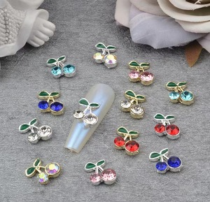 Venta al por mayor de adornos de uñas de cereza de diseño, pedrería metálica para decoración de uñas DIY - Product Image 4