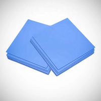 Tampon isolant en Silicone conducteur thermique doux découpé en caoutchouc de refroidissement pour CPU 100*100mm 4W 6W 8W