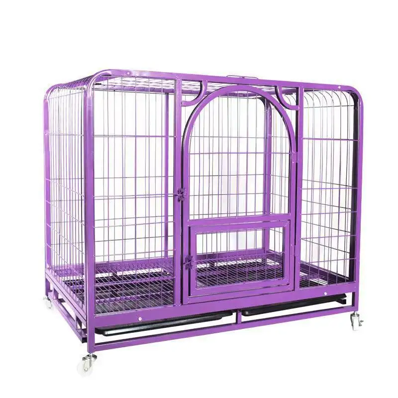 Heavy Duty Kennel With Customization Size Classical Iron Black Double Door Factory