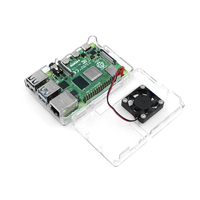 Casing Pelindung Plastik ABS Raspberry Pi 4B, Kotak Cangkang Pembuang Panas Tetap untuk Raspberry Pi Generasi 4