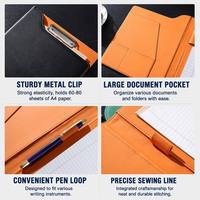 Portafolio de Piel Sintética PU A4 Premium, Carpeta Magnética Multifuncional con Soporte Lateral para Bolígrafo, Personalizable con Marca para Regalo