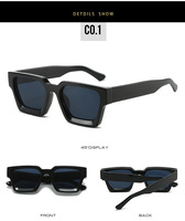 Vente en gros de lunettes de soleil colorées à monture carrée bon marché Cadeaux promotionnels Lunettes de soleil en plastique de créateur de marque