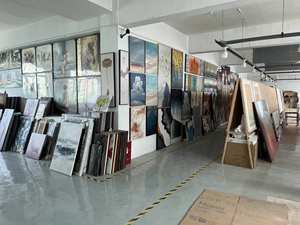 Images cadres mur art paysage peintures murales <span class=keywords><strong>fleurs</strong></span> cadre mural peinture par numéros toile art noir huile peintures à la main - Product Image 6