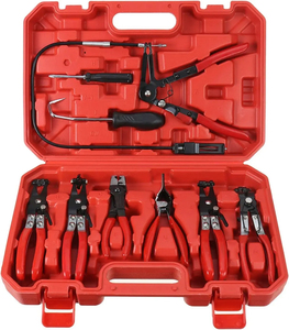 Tang penjepit selang dapat ditekuk, alat reparasi Motor klem bundel selang lurus klem selang otomatis panjang kabel Flex tipe kabel dapat ditekuk - Product Image 1