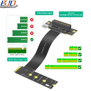 270องศาย้อนกลับ pcy-e 4.0สล็อต4X R-Type NGFF <span class=keywords><strong>M</strong></span>.2 NVMe Key-<span class=keywords><strong>M</strong></span> สายอะแดปเตอร์การ์ด Riser 0.2M SATA 15PIN สายไฟ - Product Image 2