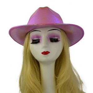 Sombreros de Fiesta Coloridos de Moda, Venta al por Mayor, Sombrero Vaquero Holográfico Láser Resistente para Hombre - Product Image 2