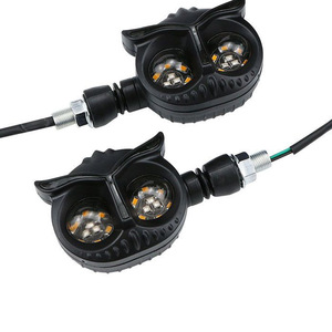 2 uds., diseño Universal de búho, <span class=keywords><strong>intermitentes</strong></span> Led para motocicleta, luces indicadoras ámbar, <span class=keywords><strong>intermitentes</strong></span>, sistema de iluminación para motocicleta - Product Image 2