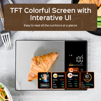 Báscula de Cocina Digital Electrónica Inteligente con Sensores de Alta Capacidad, Báscula para Alimentos de 5 kg, 11 lb, 500 g de Capacidad, con Batería
