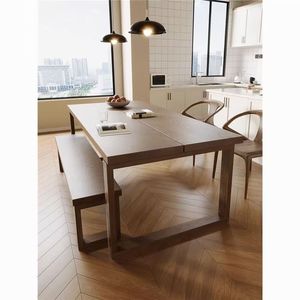 Solid Wood Mobius Dining <b>Table</b> And Desk Set Walnut Color Home Use Nordic Style Model Dy478 - Product Image 3
