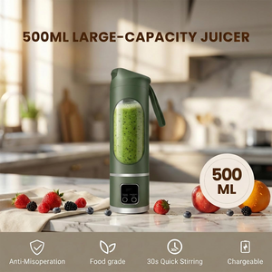 Mini Licuadora Portátil, 5 Cuchillas, 450 ml, USB, Impermeable, para Smoothies, Uso en Exteriores, 12000 RPM o Menos, Multifuncional para Estudiantes y Hogar - Product Image 2