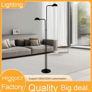 Italian Customizable Modern Simple LED <strong>Floor</strong> <strong>Lamp</strong> Adjustable Table Pink Yellow Wood <strong>Shade</strong> Iron for Living Room Bedroom Study - Product Image 6