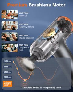 Yolanda nueva pistola de Fascia de compresa caliente de 3 niveles pistola de masaje de calor de tejido profundo inalámbrica con pantalla Lcd Control táctil - Product Image 6