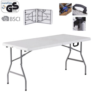 Vente chaude bon <span class=keywords><strong>marché</strong></span> <span class=keywords><strong>pour</strong></span> la <span class=keywords><strong>table</strong></span> <span class=keywords><strong>pliante</strong></span> du <span class=keywords><strong>marché</strong></span> européen/<span class=keywords><strong>Table</strong></span> <span class=keywords><strong>pliante</strong></span> de 180cm en deux avec serrures/<span class=keywords><strong>Table</strong></span> en plastique au design innovant/Panneau brillant - Product Image 2
