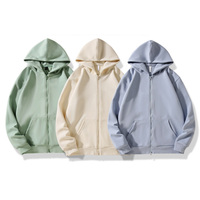 Sweat-shirt à capuche zippé de 420 grammes avec impression de logo personnalisé