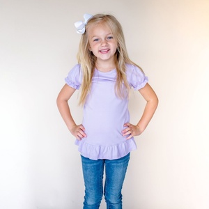 Camiseta Infantil Personalizada para Niñas, Manga Corta, Verano, Algodón, Mangas Abullonadas, Ropa de Verano, Camiseta para Bebés - Product Image 1