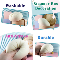 Juego de 1-5 Piezas de Juguetes Antiestrés de TPE con Forma de Dumpling, 5.5cm, Suaves, de Rebote Lento, Colores Aleatorios, para Niños y Adultos