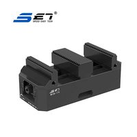 Etau d'angle de table CNC SET M52S-170, précision, changement rapide, couple de 60 Nm, multi-formes (brut/lisse/en queue d'aronde), manuel, en alliage