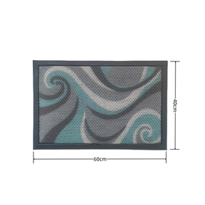 Tapis d'entrée moderne en polyester à rayures, durable, avec maille élastique antidérapante, pour éliminer la poussière et le boue. - Product Image 6