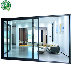 Puerta Corredera Panorámica de Aluminio para Exteriores, de Alta Resistencia y Diseño Delgado, con Doble Acristalamiento, para Patio de Villa - Product Image 2