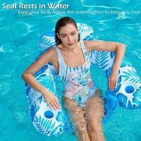 Nouveau fauteuil gonflable portable en PVC pour adultes et enfants, avec dossier en forme de U, pour piscine et extérieur