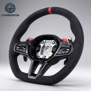 Volant chauffant personnalisé en fibre de carbone pour Toyota A90 GR Supra MK4 MK5 G80 2019 2020 2021 2022 2023 2024 2025 2026 - Product Image 3