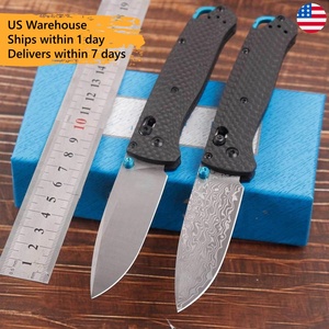Cuchillo Plegable BM535 Bugout E233 de Acero de Damasco con Mango de Fibra de Carbono, para Defensa Personal, Uso Diario, Camping y Bricolaje - Product Image 2