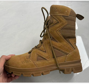 DF25 0625 <b>Black</b> Leather Tactical <b>Boot</b> Waterproof Outdoor All Seasons High Top Lace-Up <b>Work</b> <b>Boot</b> - Product Image 2