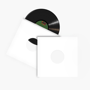 12 "33rpm 350GSM Trắng tông kỷ lục Áo khoác tay áo lưu trữ với lỗ - Product Image 2