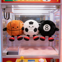 Meilleure Vente : Jouet en Peluche Ballon de Sport Mignon de 8 Pouces, Style Anime, Remplissage Coton PP, Doux et Moelleux, Anti-Stress, pour Machine à Pinces
