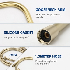 Factory Supply Watermark Wels <strong>Hand</strong> <strong>Held</strong> <strong>Shower</strong> <strong>Head</strong> <strong>Shower</strong> Mixer Watermark Brushed Gold Bathroom Faucet - Product Image 5