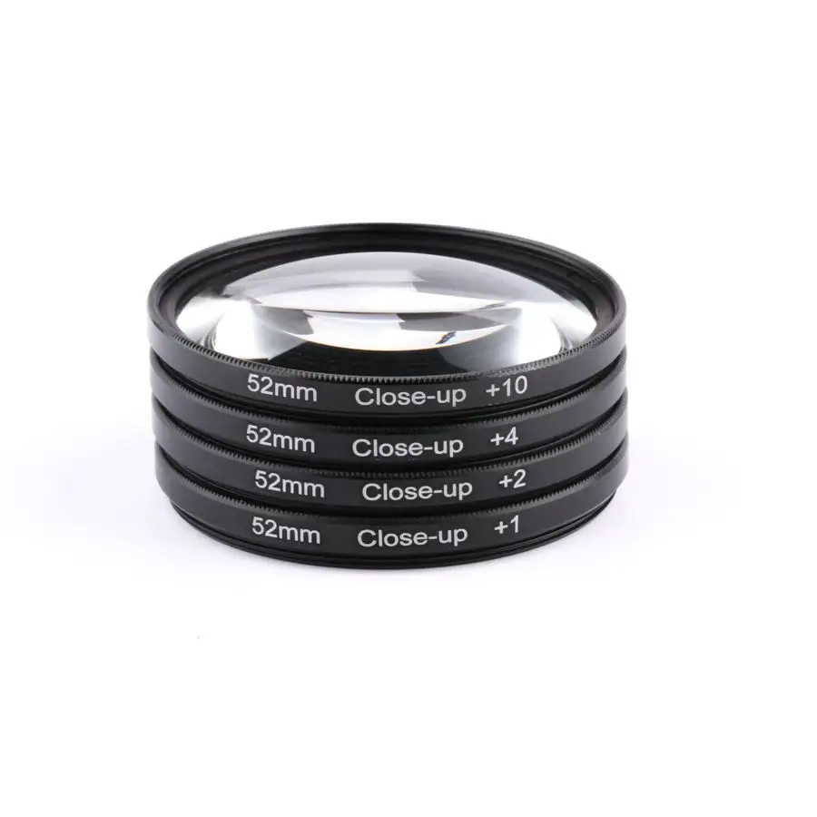 Filtro de lente Macro de buena calidad, Kit de filtros de 49mm, 52mm, 55mm, 58mm, 62mm, 67mm, 72mm y 77mm para cámaras DSLR, 1 + 2 + 4 + 10