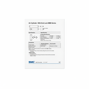 กระบอกลมนิวเมติก SMC MDBBC80-250-RN ชิ้นส่วนนิวเมติก - Product Image 1