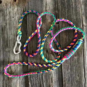 Coleiras de cachorro feitas à mão 550, cor personalizada, paracord, peitoral para pit bull, coleira, com alça confortável