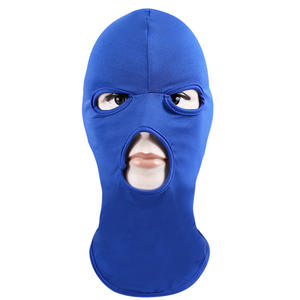 Masker Ski bersepeda pria, Balaclava wajah penuh tiga lubang tipis dan bernapas untuk Balaclava kustom - Product Image 5