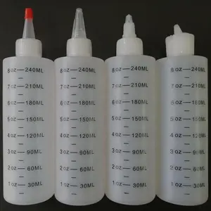 240ml एचडीपीई प्लास्टिक की बोतल के साथ मात्रा के निशान