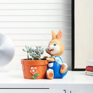 Vente en gros d'usine Résine Forme d'animal Cactus <span class=keywords><strong>Plante</strong></span> succulente Pot de fleurs Jardin Maison Décoration intérieure Cadeau de Noël Nouvel An - Product Image 2