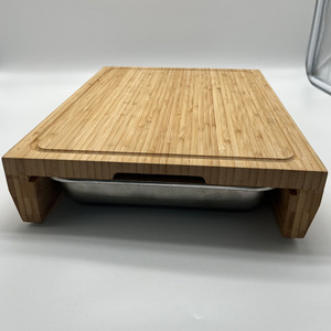 Tabla de Cortar de Bambú 41x31.4x6cm con Función de Pesaje, Tabla de Picar Rectangular - Product Image 1