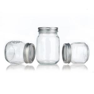Tùy chỉnh 8 oz 16 oz 32 oz rỗng rõ ràng rộng miệng đóng hộp thực phẩm lưu trữ thủy tinh <span class=keywords><strong>Mason</strong></span> <span class=keywords><strong>Jar</strong></span> cho mứt sô cô la - Product Image 5