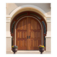 Porte d'entrée Ace Extérieur Entrée de style européen Bon prix Porte principale marocaine au design moderne clouté Porte d'entrée en bois